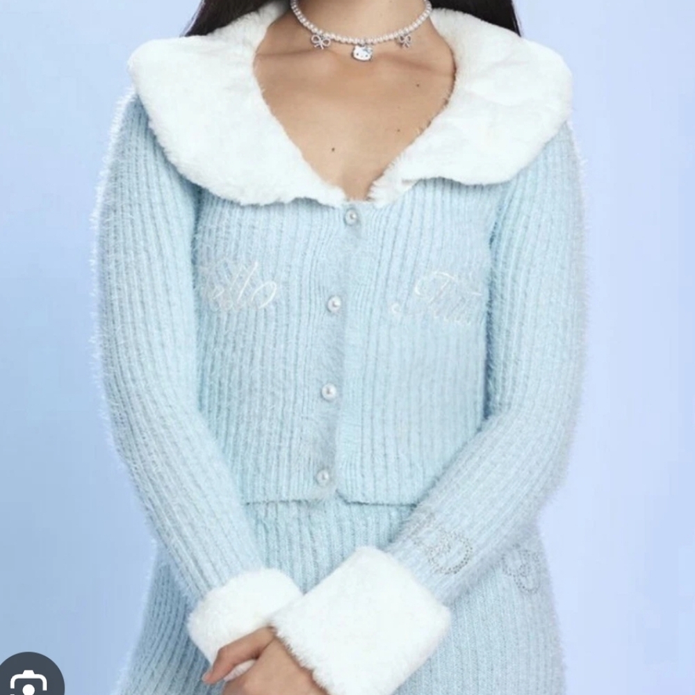 New Faux Fur Hello Kitty Cardigan SweaterFrom our Hello Kitty and Friends